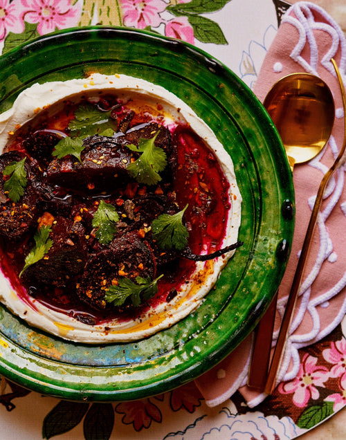 Marinated Beets with Cashew Dukkah; Inspired by Mhzh