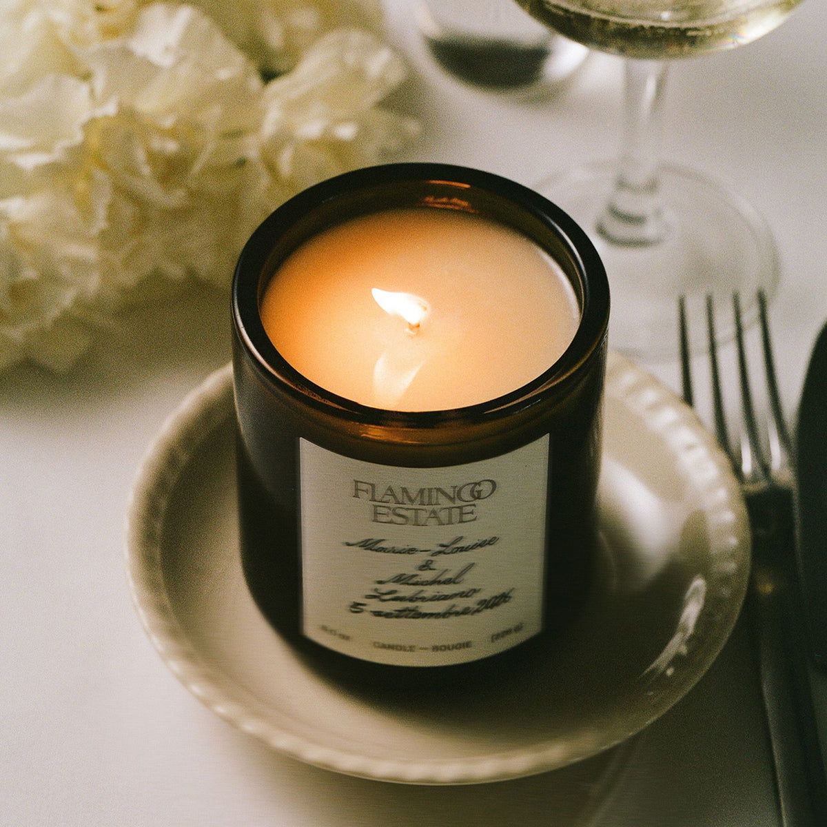 Personalized Croquembouche Candle - Flamingo Estate