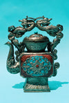 Vintage Himalayan Double-Dragon Ceremonial Teapot