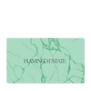 A rectangular, green marble-patterned card displays the text 