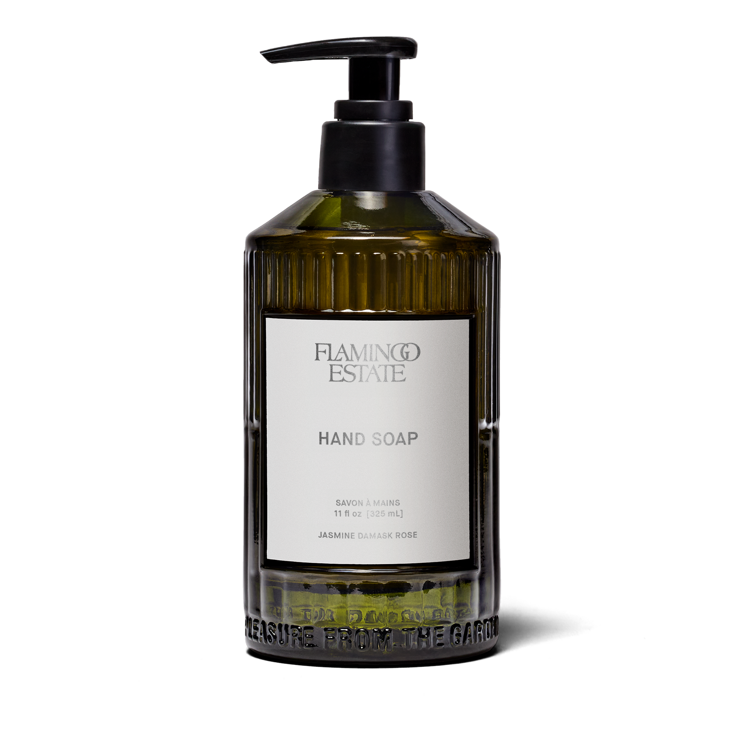 Jasmine Damask Rose Glass Hand Soap - Flamingo Estate