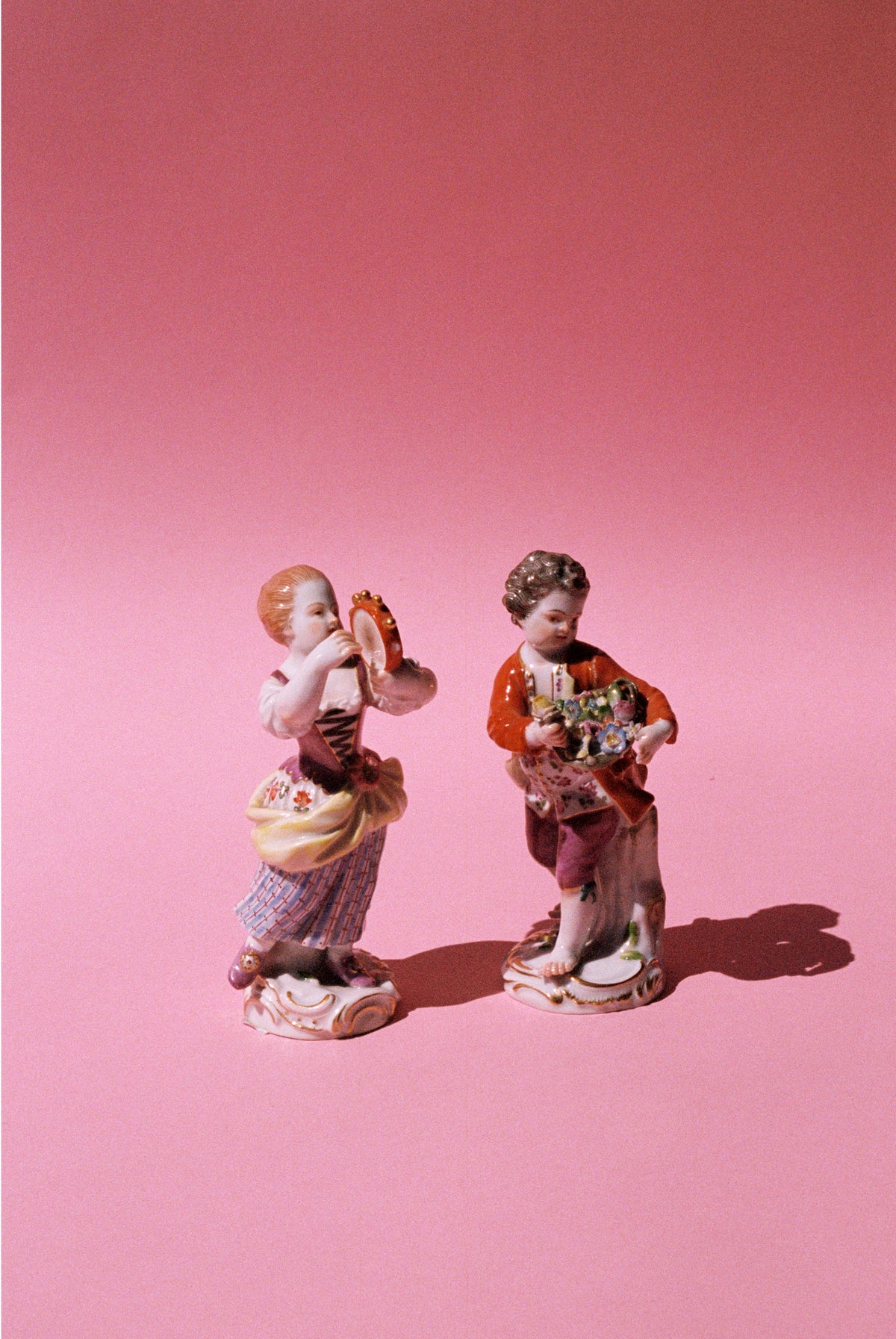 Pair of Meissen Gardener’s Children, after Johann Joachim Kaendler
