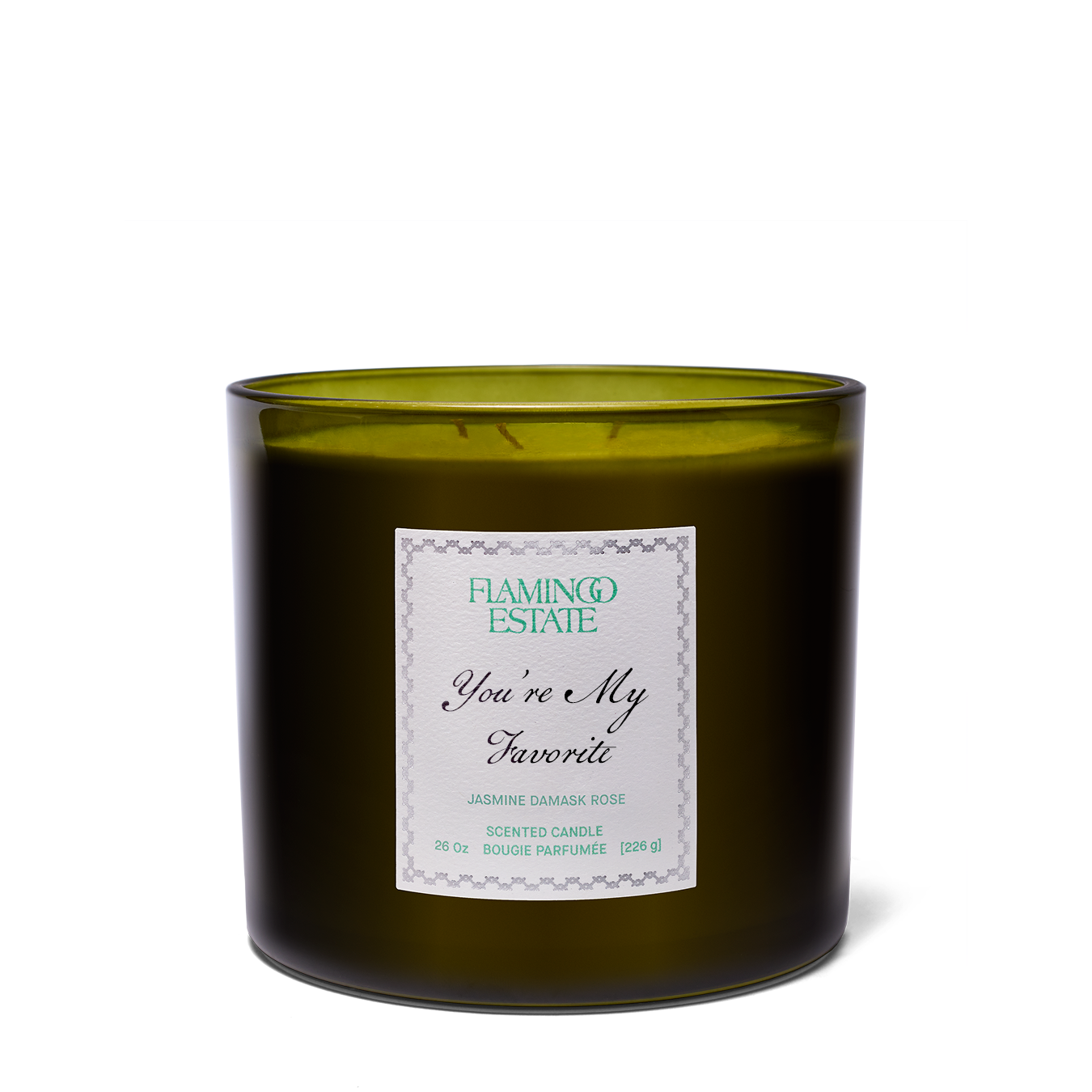 Personalized Jasmine Rose XL Candle - Flamingo Estate