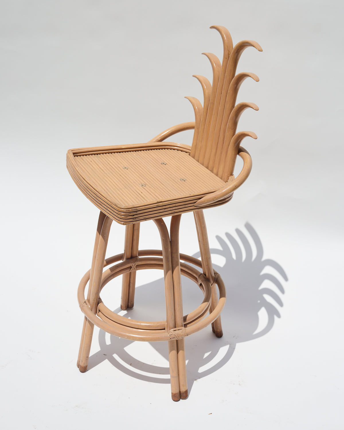 Set of 4 Vintage Bent Rattan 