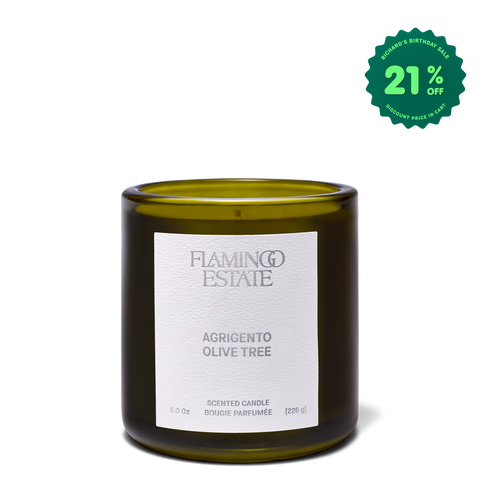 Flamingo Estate Ancient Agrigento Olive Tree Candle