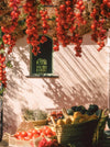 Table filled with heirloom tomatoes