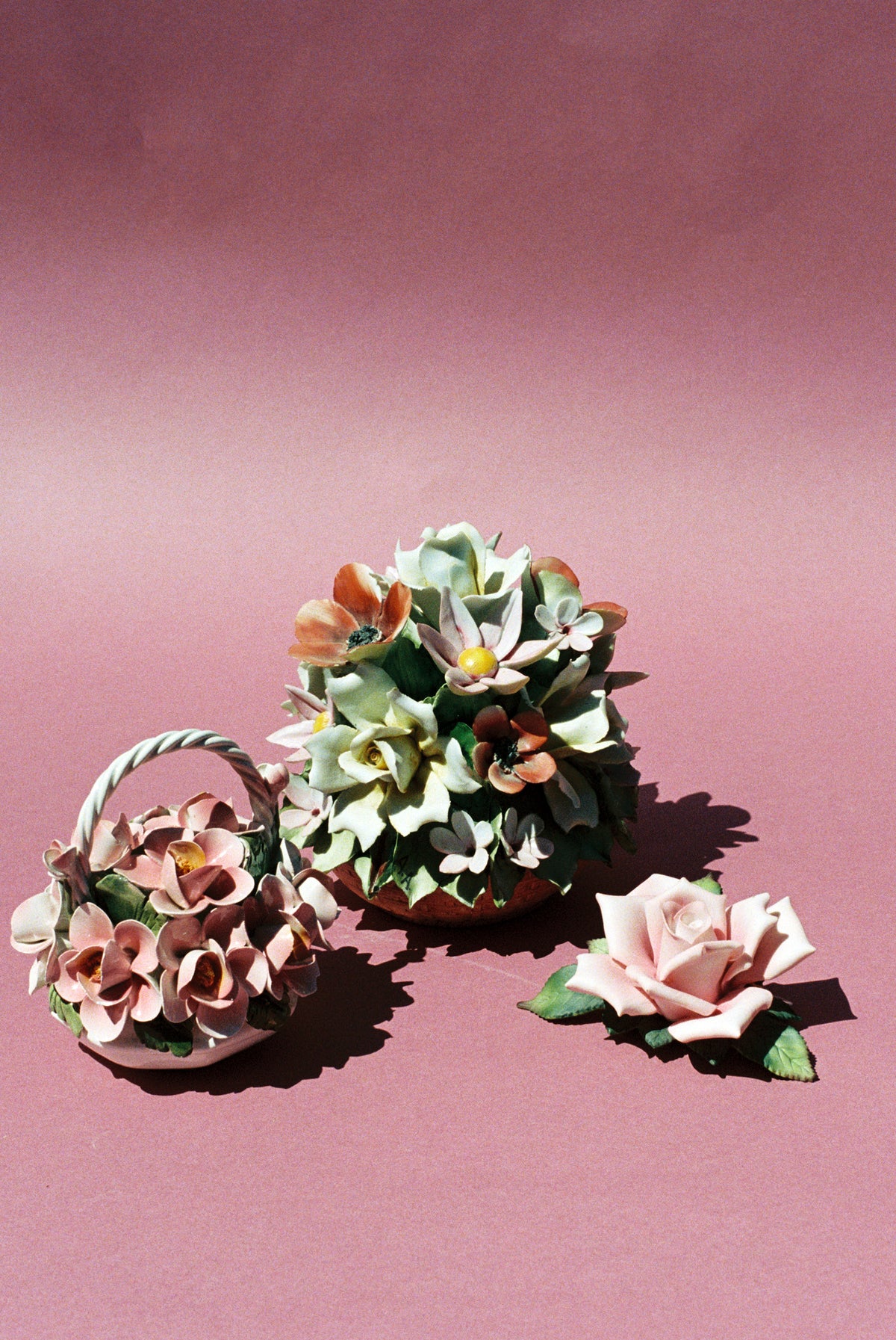 Porcelain Flowers Trio - Flamingo Estate
