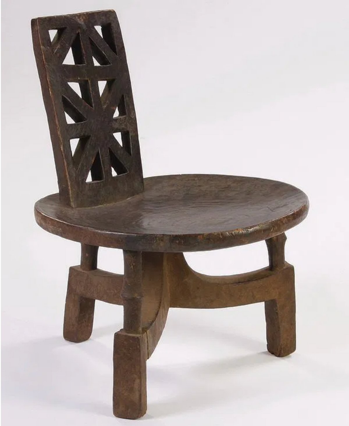 20th Century African Hand-Carved Tripod Chair - Flamingo Estate