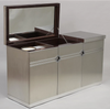 Pierre Cardin Bar Cabinet, Brushed Chrome, 1970s