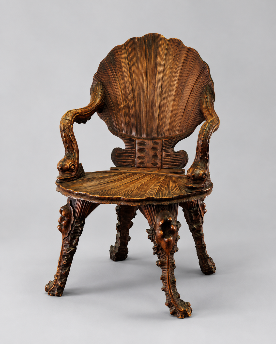Antique Venetian Grotto Armchair, circa 1880